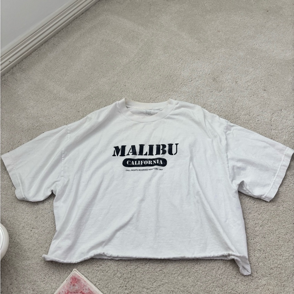 Brandy Melville White Malibu Tee